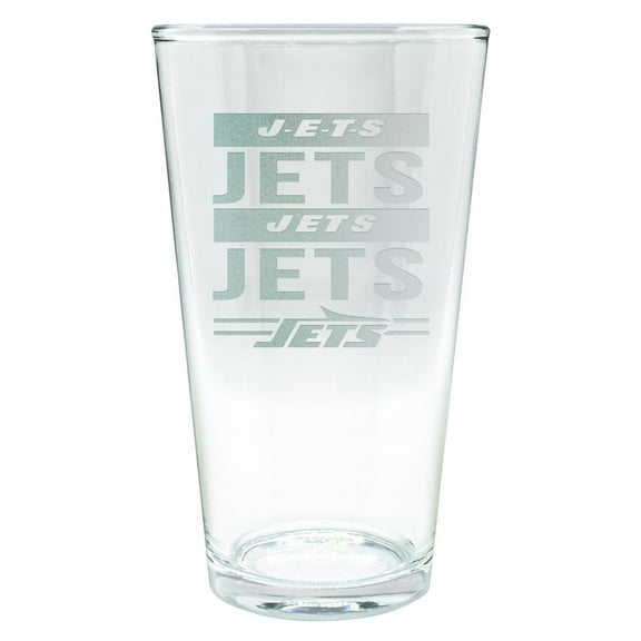New York Jets Etched 16oz. Rally Cry Pint Glass
