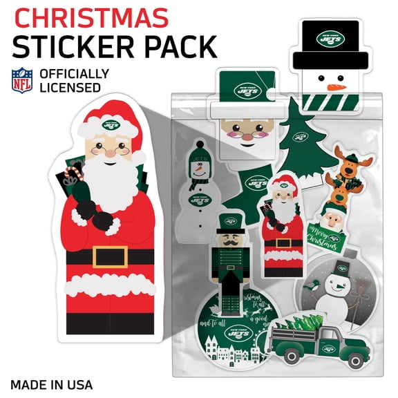 New York Jets Holiday Sticker Set