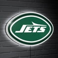 thumbnail image 1 of New York Jets LED Team Logo Shaped Lighted Wall Sign, 1 of 2