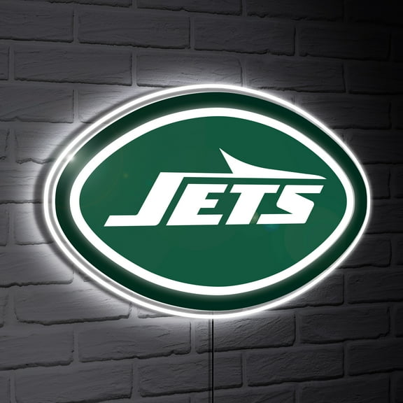 New York Jets LED Team Logo Shaped Lighted Wall Sign
