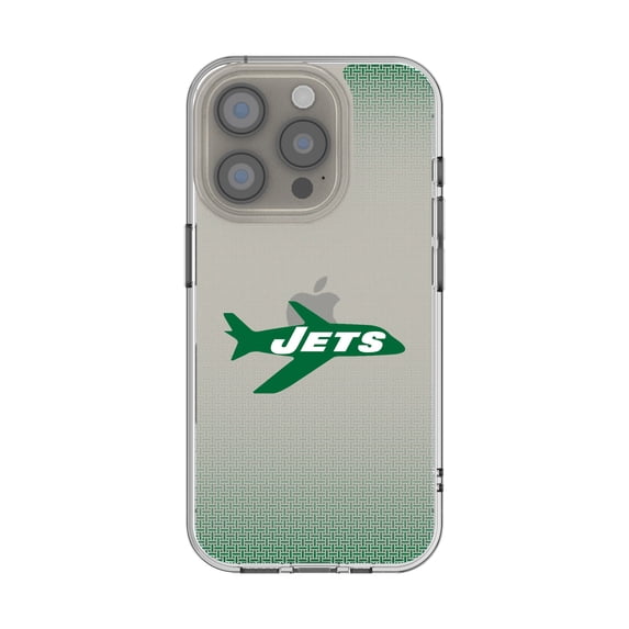 New York Jets Linen Logo iPhone Clear Case