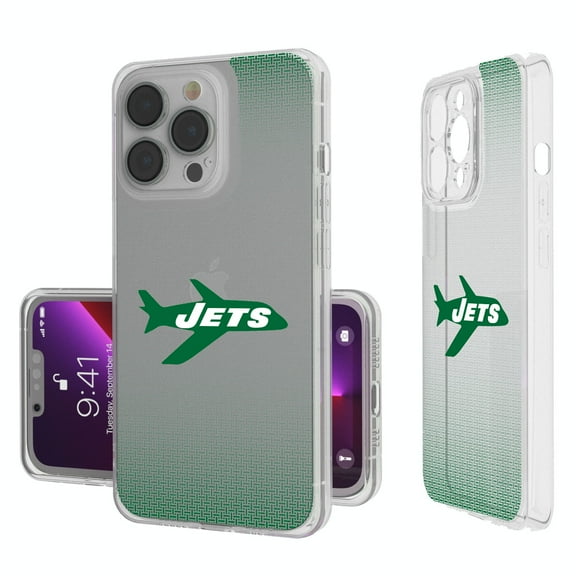 New York Jets Linen Logo iPhone Clear Case