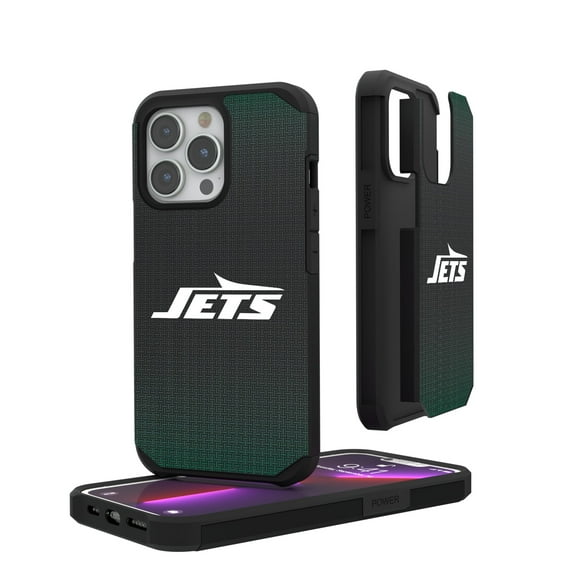 New York Jets Linen Logo iPhone Rugged Case