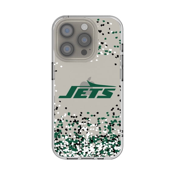 New York Jets iPhone Clear Case with Confetti Design