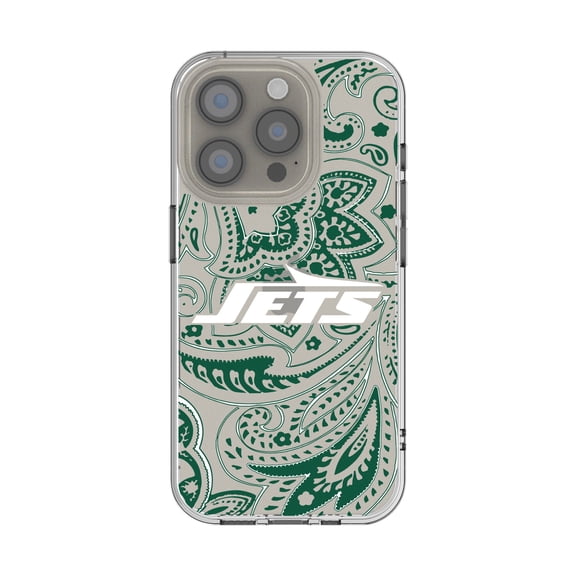 New York Jets iPhone Clear Paisley Design Case