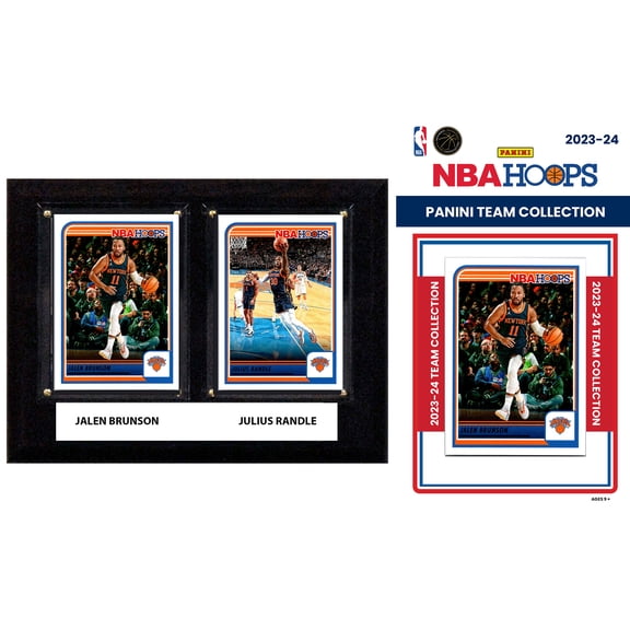 New York Knicks 6" x 8" Player Plaque & 2023-24 Team Trading Card Set