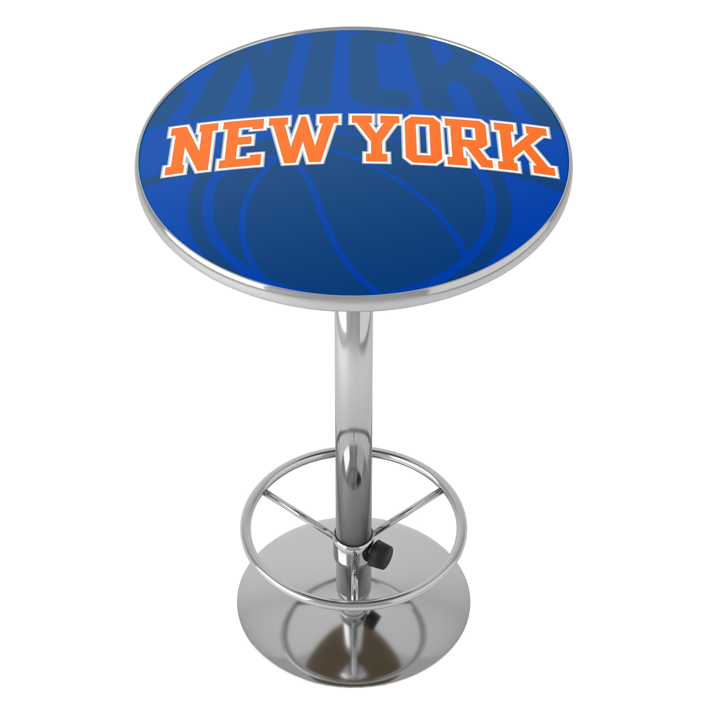 New York Knicks Fade Bar Table with Adjustable Footrest and Acrylic Top