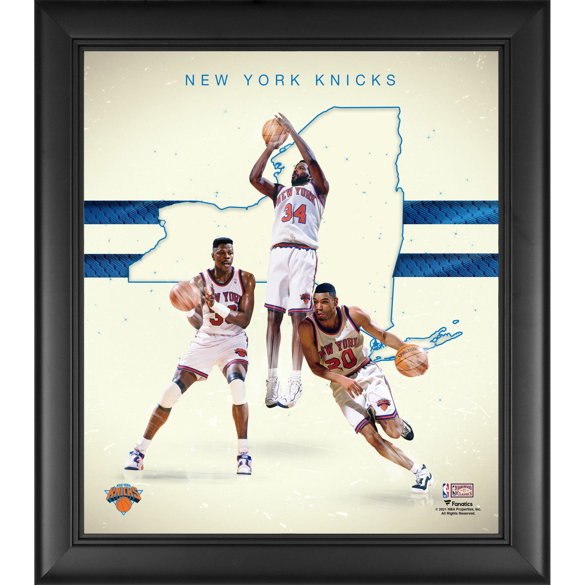 Patrick Ewing New York Knicks Unsigned Hardwood Classics Celebration  Photograph