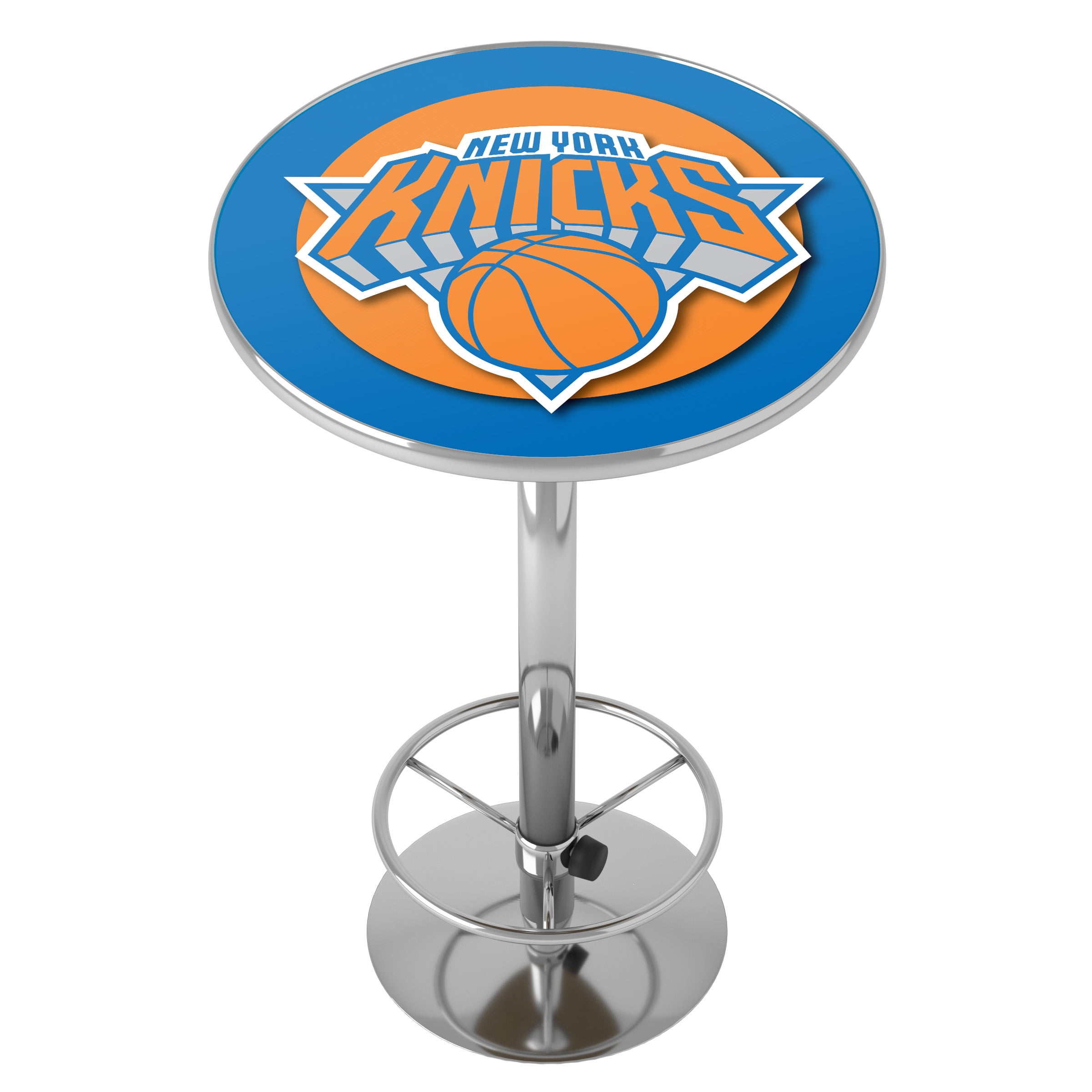 Los Angeles Lakers Logo Bar Table with Adjustable Footrest and Acrylic Top
