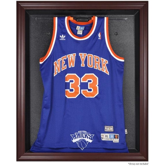 New York Knicks Mahogany Framed Team Logo Jersey Display Case