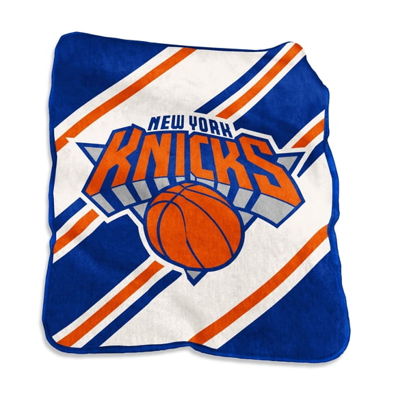 Logo Brands New York Knicks 50" x 60" Raschel Stripe Throw Blanket