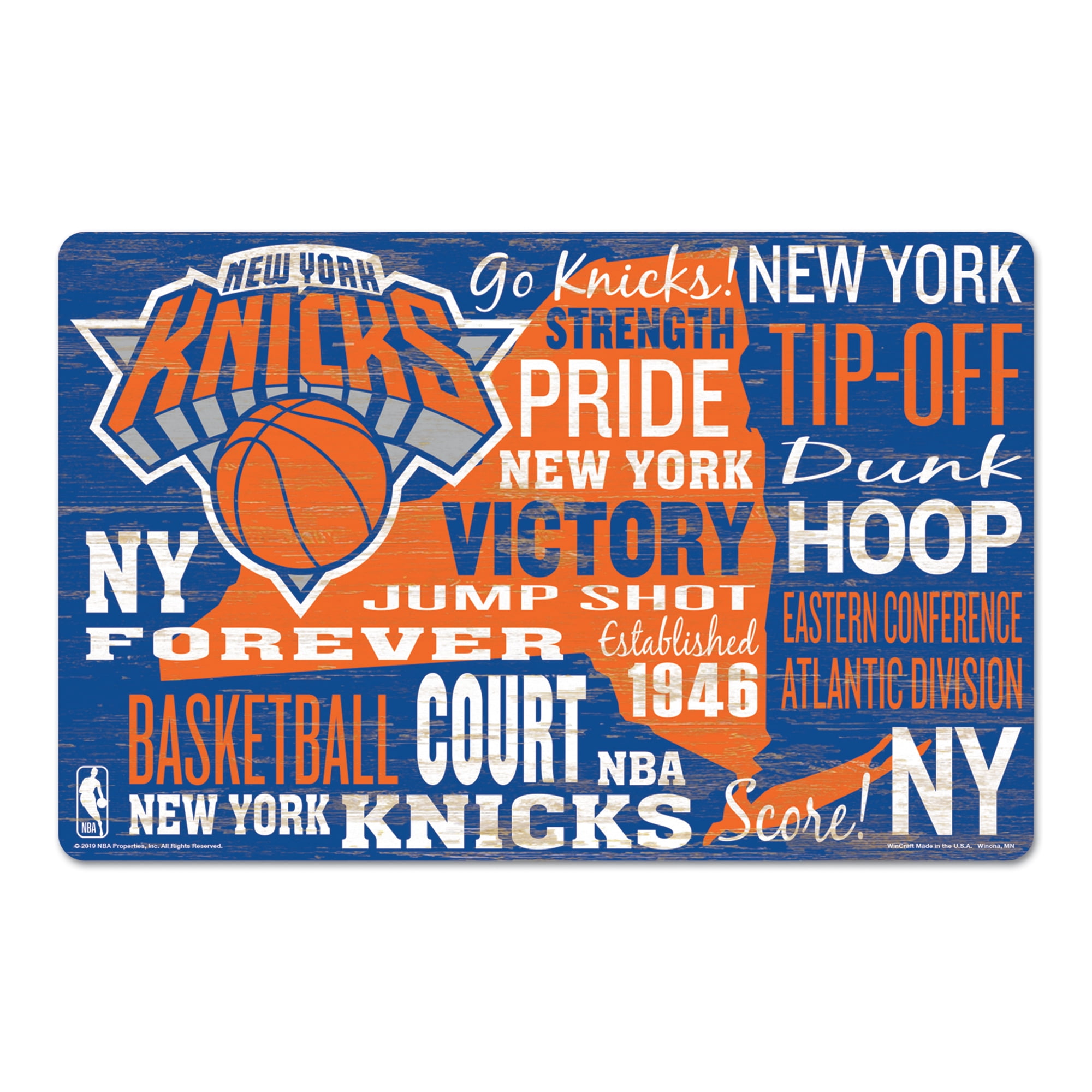 WinCraft New York Knicks 11'' x 17'' Wood Sign - Walmart.com