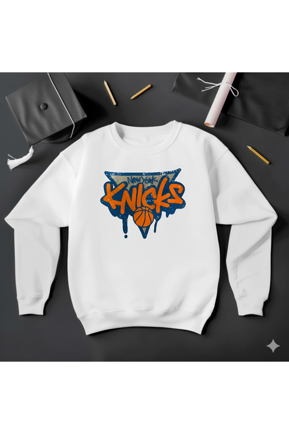 New York Knicks Vintage Basketball Urban Team Fan Graphic Sweatshirt V50240, up to size 5XL