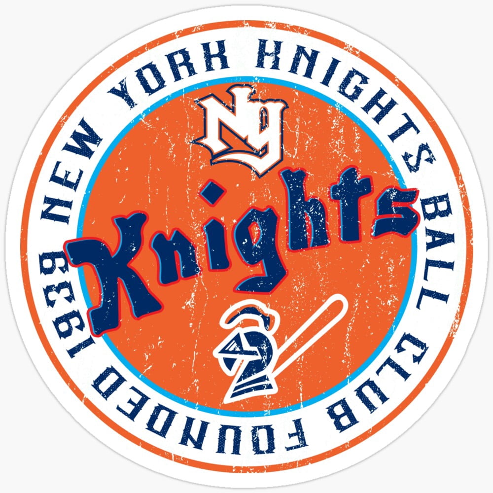 New York Knights Ball Club Seal Patch Sticker Baseball Sticker