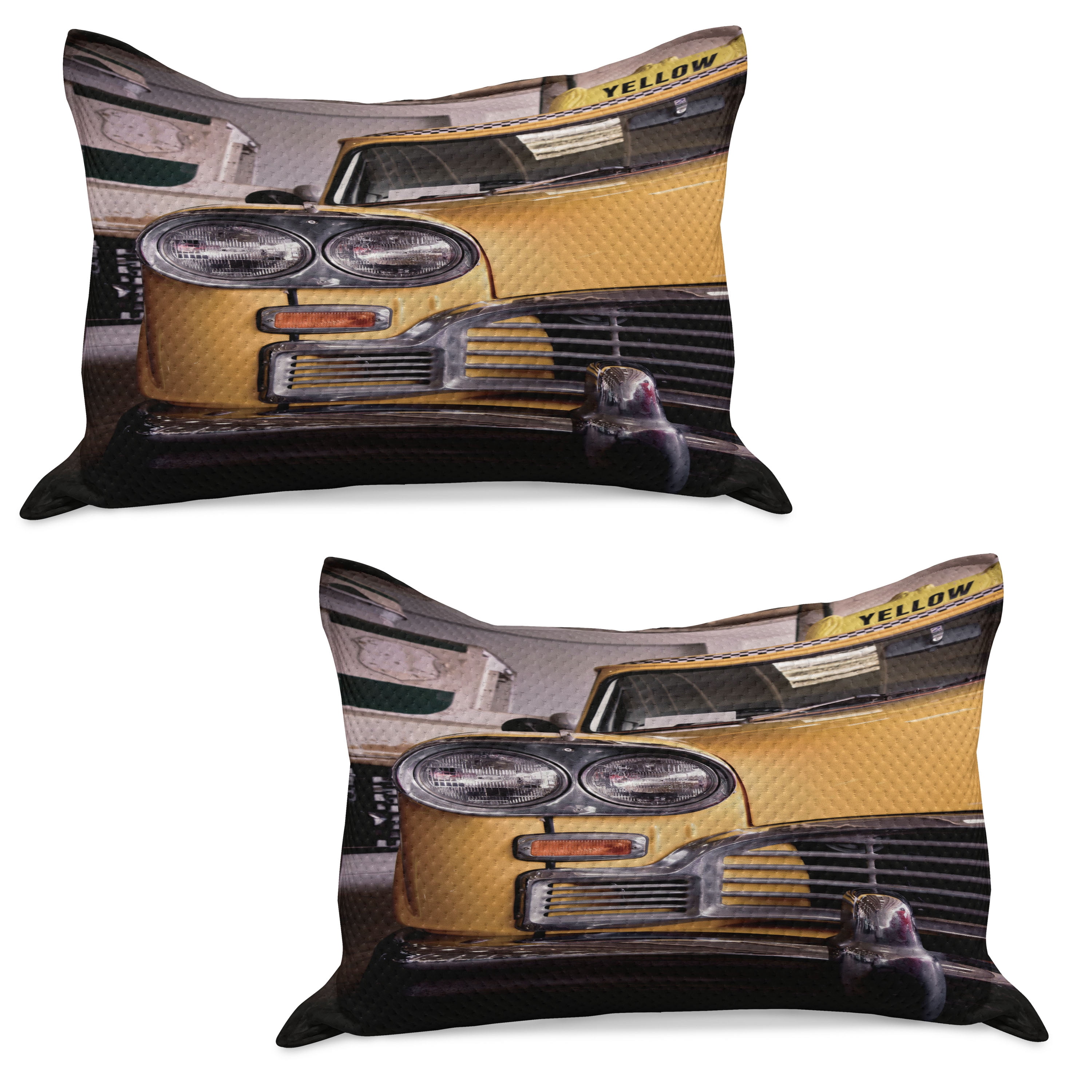 Taxi Pattern Print Bed Set Quilt main image 0