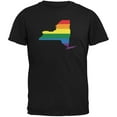 thumbnail image 1 of New York LGBT Gay Pride Rainbow Black Adult T-Shirt - Small, 1 of 1