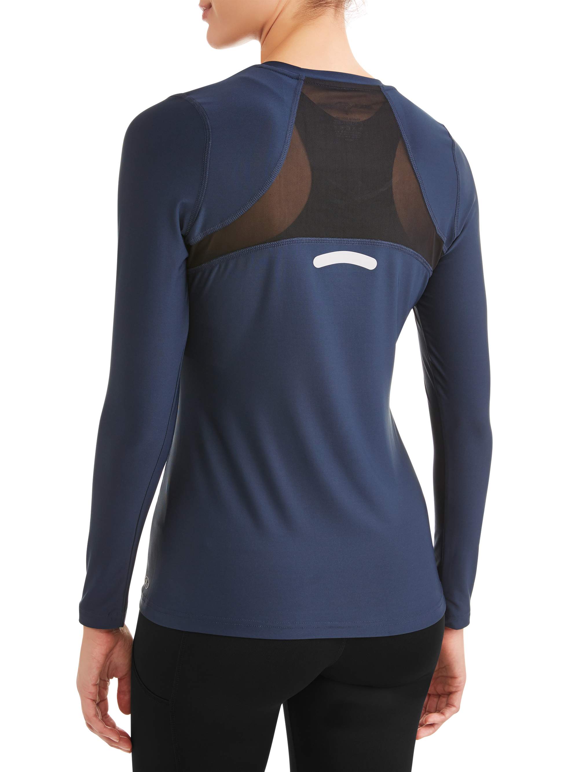 New York Laundry Women’s Active Long Sleeve V-Neck Mesh Top - image 1 of 4