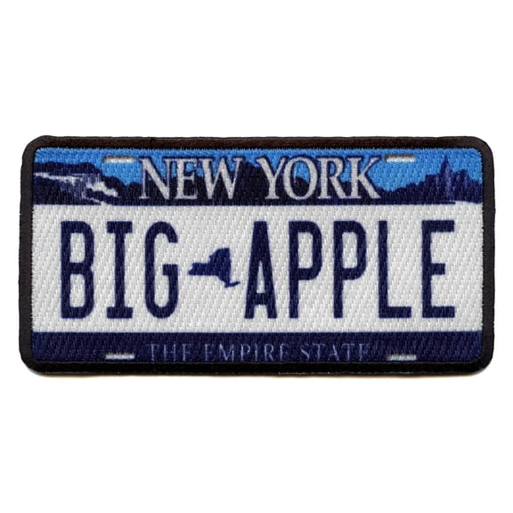 New York License Plate Patch Empire State Sublimated Iron On