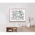 New York Line One Drawing Abstract Minimalist Map Wall Art Print ...