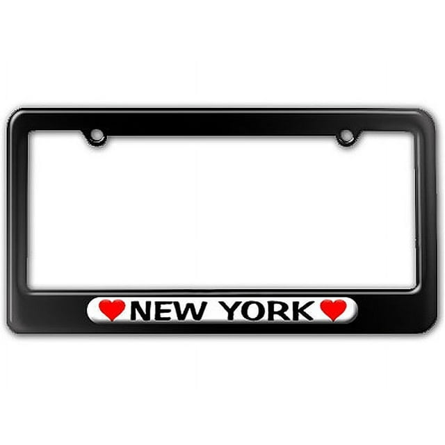 New York Love with Hearts License Plate Frame