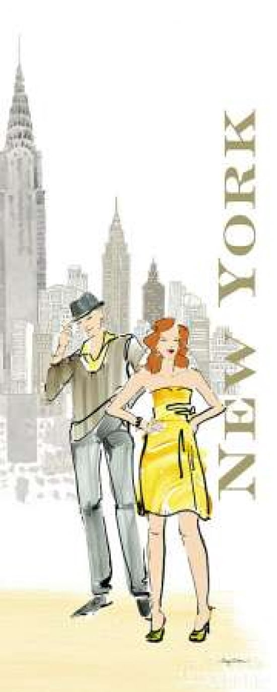 New York Lovers Canvas Art - Avery Tillmon (10 x 20)