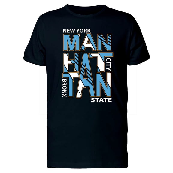 New York Manhattan State T-Shirt Men -Image by Shutterstock, Male Medium