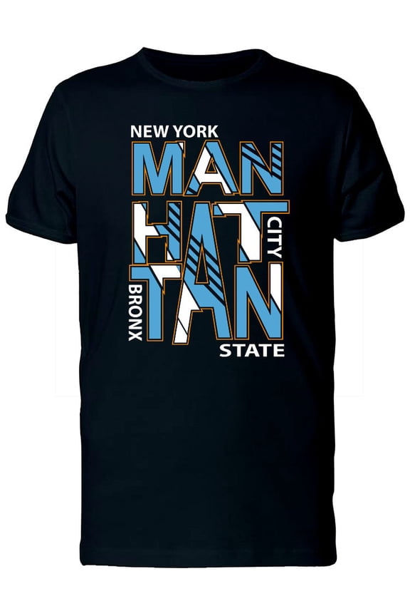 New York Manhattan State T-Shirt Men -Image by Shutterstock, Male Medium