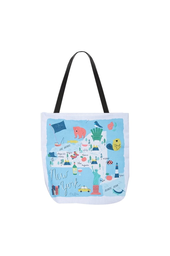 New York Map 18" Tote Bag