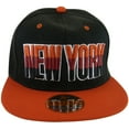 thumbnail image 1 of New York Men's 3-Tone Script Snapback Baseball Cap (Black/Red), 1 of 4