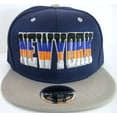 thumbnail image 1 of New York Men's 4-Tone Script Snapback Baseball Cap (Navy/Gray), 1 of 4