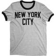 thumbnail image 1 of New York Men's Ringer Tee Heather Gray-Black, 2XL, 1 of 3