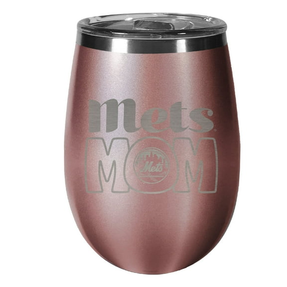 New York Mets 10oz. Mom Rose Gold Wine Tumbler