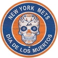 thumbnail image 1 of New York Mets 12'' Sugar Skull Circle Sign, 1 of 1