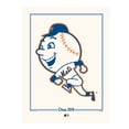 thumbnail image 1 of New York Mets 12" x 16" 2014 Cooperstown Logo Art Print, 1 of 1