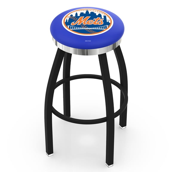 New York Mets 30" Swivel Counter Stool with Chrome Accent