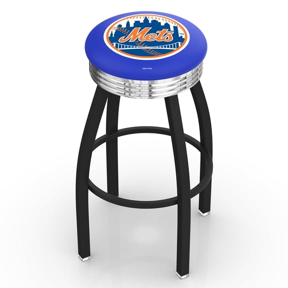 New York Mets 30" Swivel Counter Stool with Chrome Accent