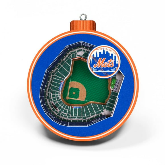YouTheFan MLB New York Mets 3D StadiumView Ornament