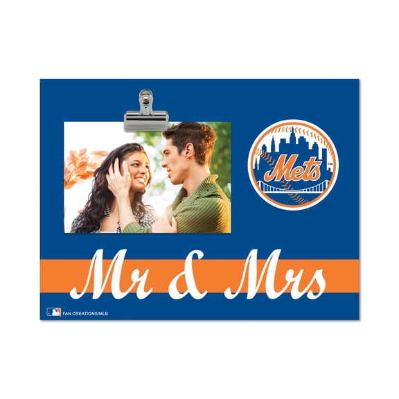 New York Mets 8" x 10.5" Briteline Mr & Mrs Clip Frame