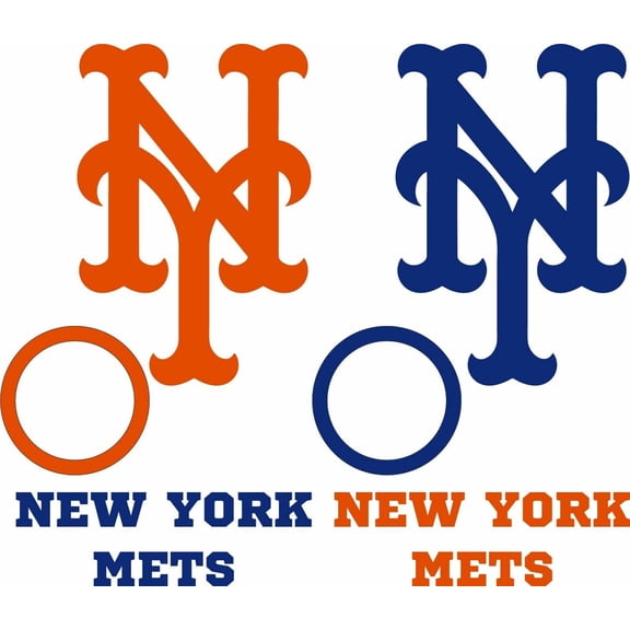 New York Mets Cornhole Set of 6 Vinyl Decals