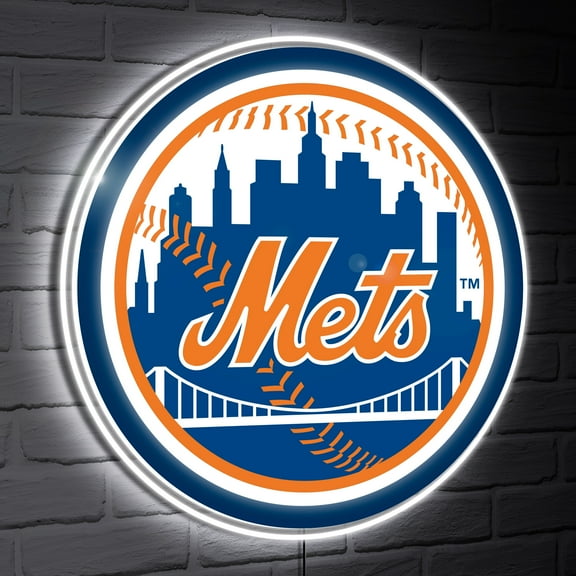 New York Mets LED Team Logo Shaped Lighted Wall Sign