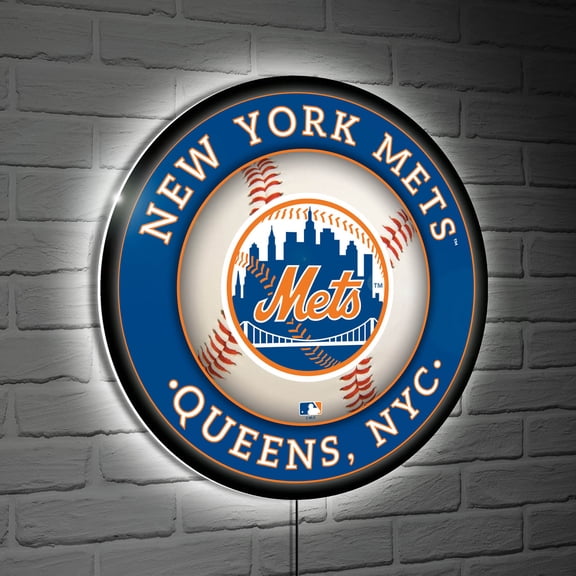 New York Mets LED XL Round Wall D-cor