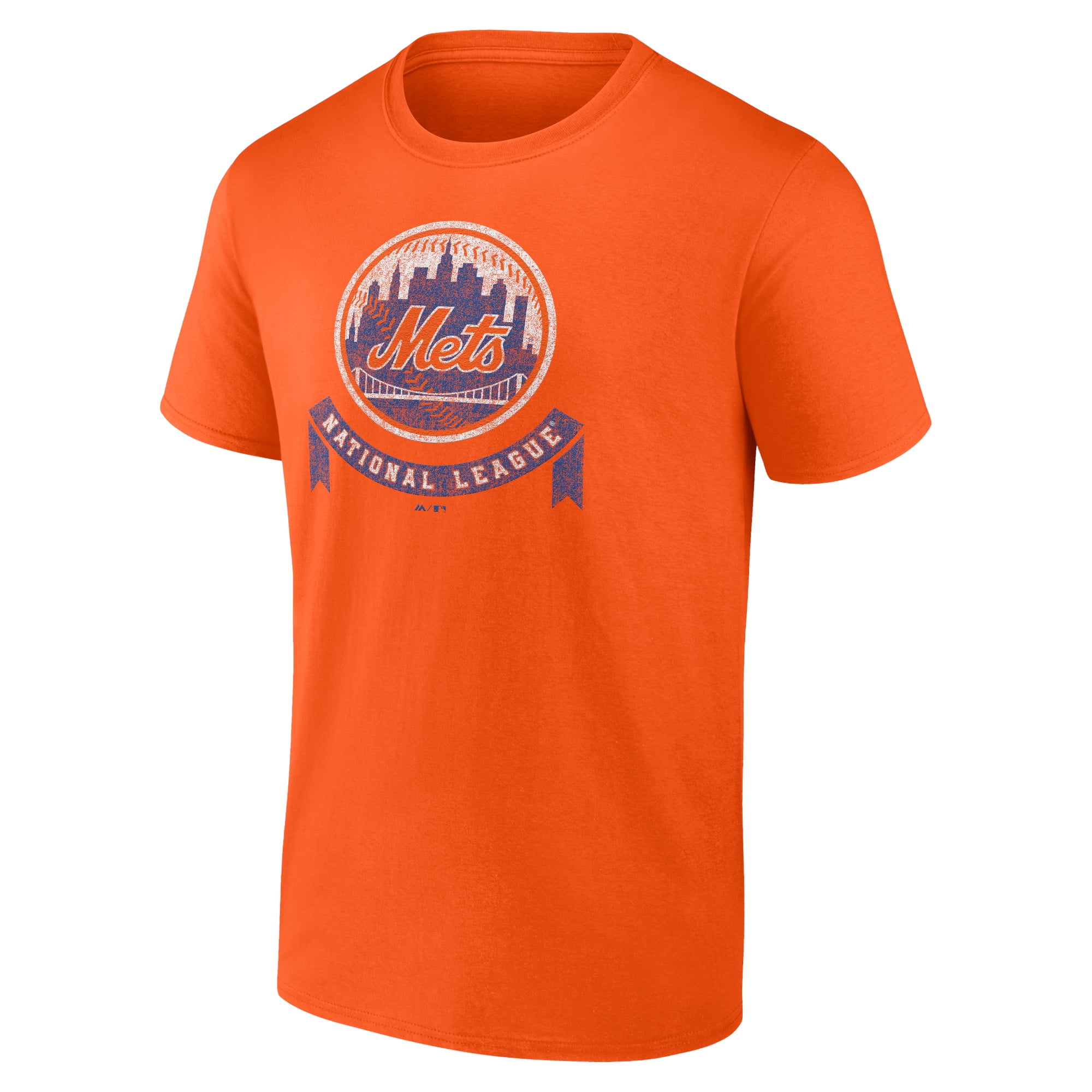New York Mets MLB True Fan Men's Crew Neck Short Sleeve T-Shirt