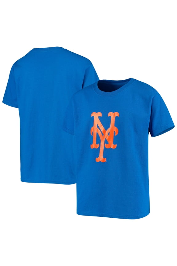 Youth Stitches Royal New York Mets Team Logo T-Shirt
