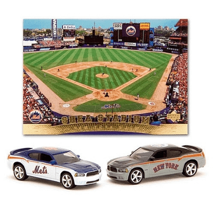New York Mets Upper Deck Collectibles Home/Road 2 Pk Dodge Chargers 1:64