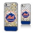 thumbnail image 1 of New York Mets iPhone 6/6s/7/8 Logo Stripe Gold Glitter Case, 1 of 1