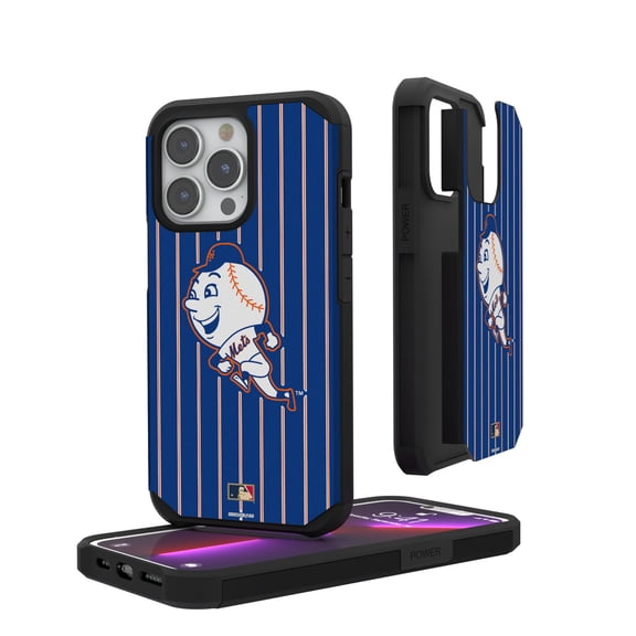 New York Mets iPhone Pinstripe Cooperstown Design Rugged Case