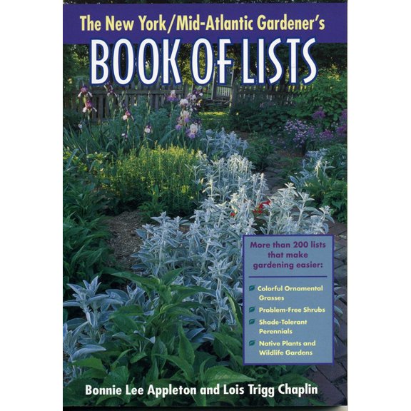New York/Mid-Atlantic Gardener's Book of Lists, (Paperback)