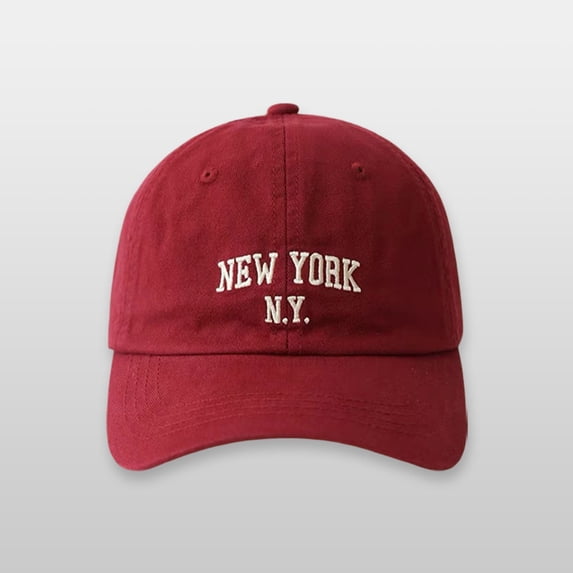 New York N.Y. Embroidered Baseball Cap – Classic Lettering Dad Hat for Women & Men – Soft Top Adjustable Cotton Blend Sun Hat – Unisex Casual Sport Cap for Outdoor, Travel & Daily Wear