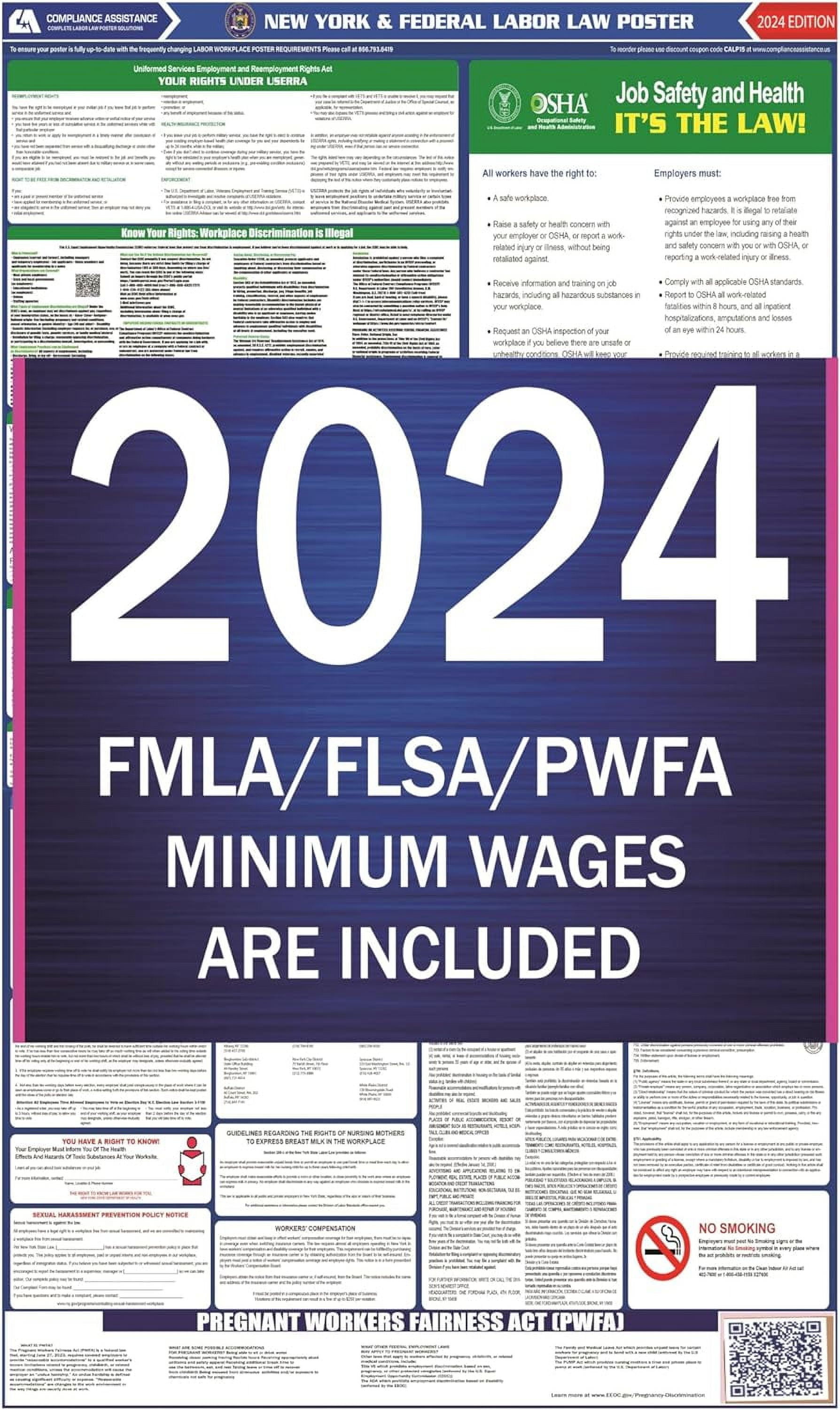 New York Ny 2024 State Labor Law Poster State Federal And Osha