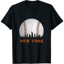 New York NY Skyline Baseball Vintage Met At Gameday T-Shirt